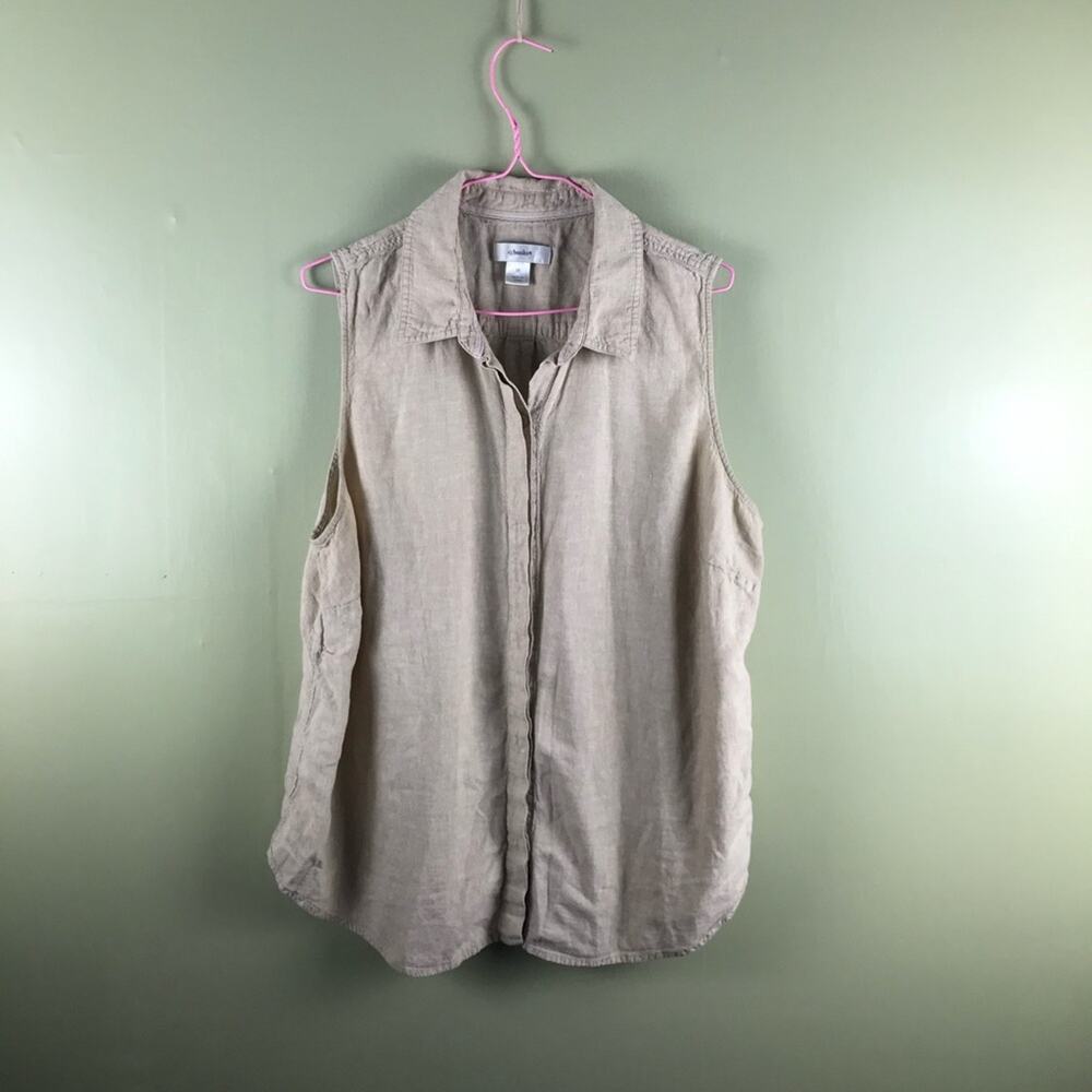 CJ Banks rayon/linen sleeveless blouse